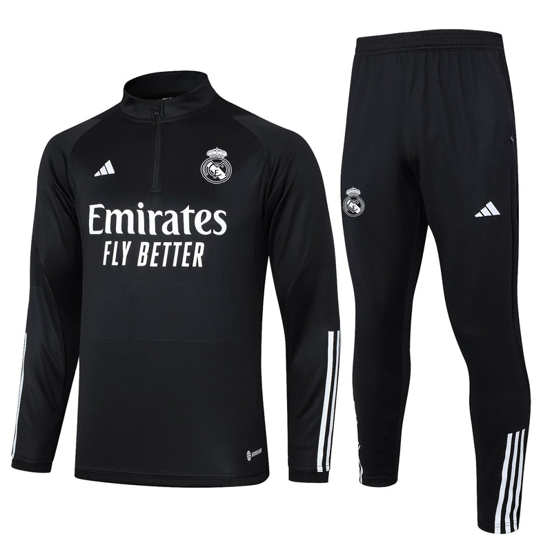 Conjunto Frio de Treino  Real Madrid 23/24 - Preto