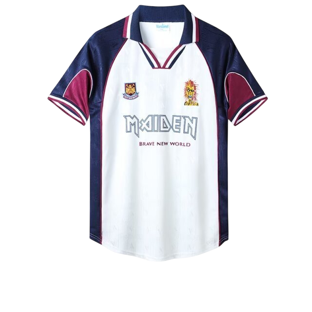 Camisa West Ham II Iron Maiden 1999 - Retro