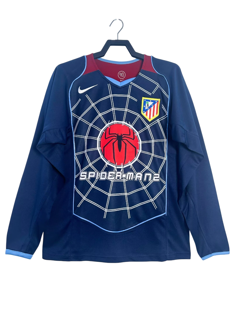 Camisa Atlético de Madrid Homem-Aranha GK 2004 - Retro Manga Longa