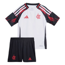 Conjunto Infantil Flamengo II 25/26 – Branco e Preto